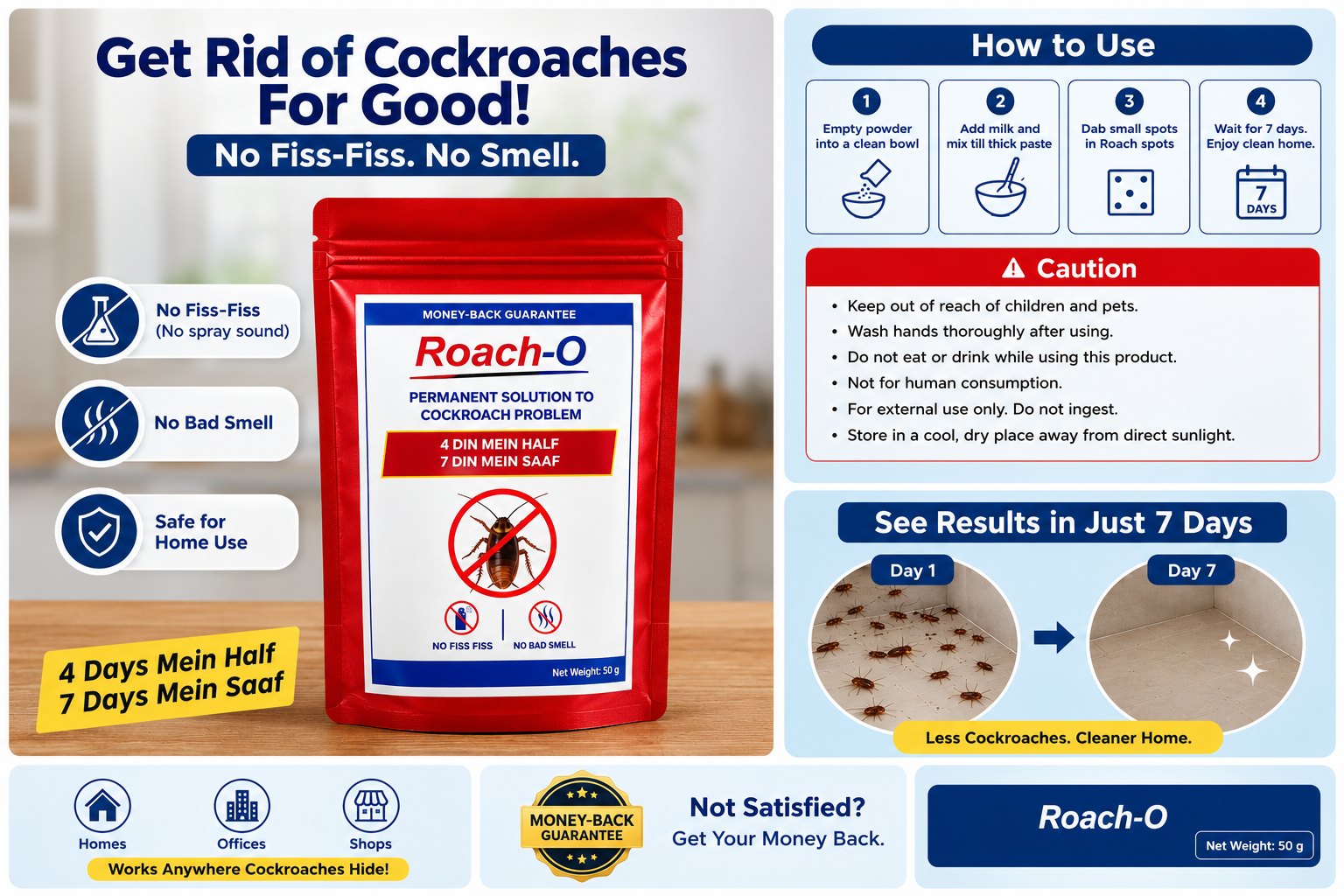 Roach-O — get rid of cockroaches for good.